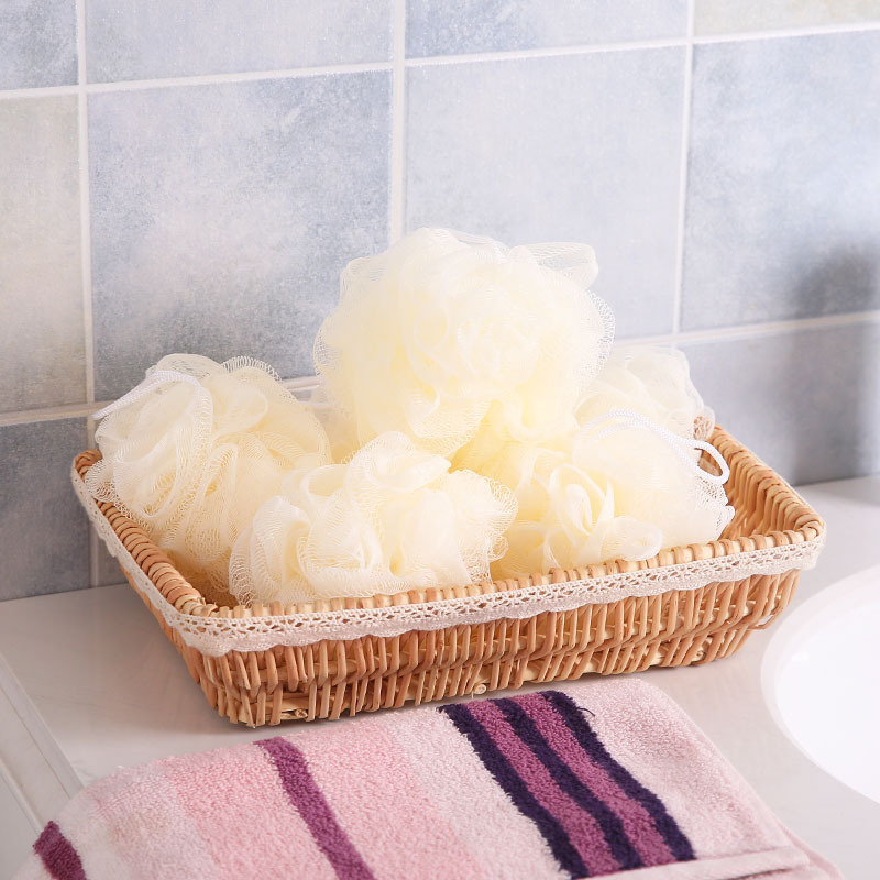 Bola blanca del baño de la flor del baño de la bola 30g de la flor del baño, cepillo del baño, Toalla de baño