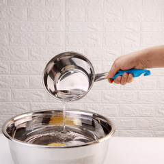 Non-magnetic stainless steel long-handled soup ladle, water scoop, colorful handle long-handled short-handled stainless steel ladle, soup spoon