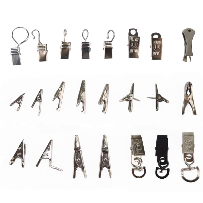 Fábrica en stock al por mayor clip de licencia de fábrica de metal clip de cocodrilo clip de cortina clip BB clip de cocodrilo cuerda de alambre