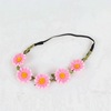 Fresh headband solar-powered with pigtail, hair accessory, boho style, flowered