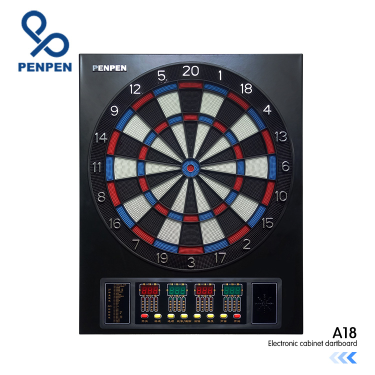PENPEN 다트 철 상자 나무 상자 다트 보드 자동 점수 15.5 인치 표준 다트 보드 A18