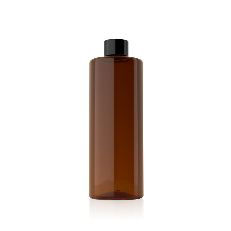 500ml de hombro plano botella de cubierta ordinaria botella de loción botella de tóner botella de plástico para mascotas cosméticos sub-embalaje