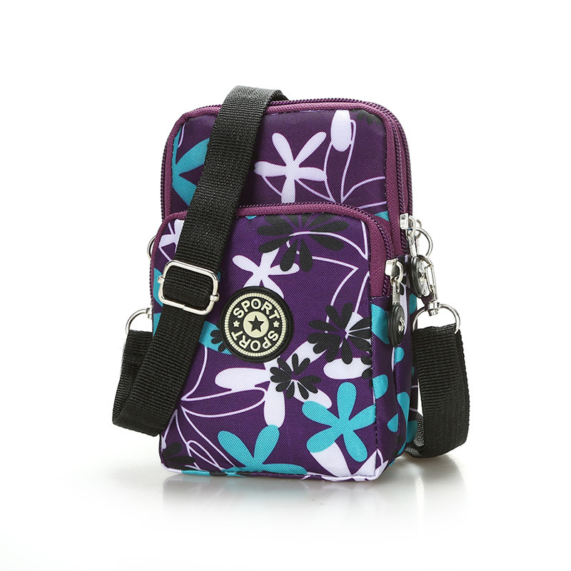 Bolso bandolera mini versátil y sencillo con estampado moderno, monedero pequeño para la muñeca, ideal para teléfonos móviles y moda transfronteriza.