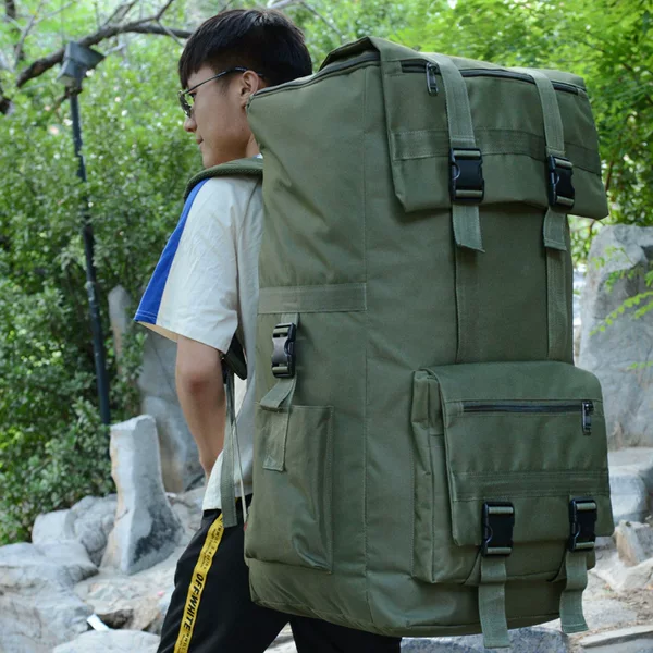 120L Extra Large Capacity Outdoor Travel Backpack Camouflage Camping Style Luggage Travel Men's Large Backpack Cross-Border Dropshipping