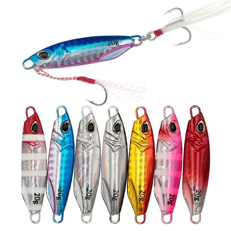 Placa de hierro Luya cebo 10/15/20/30g Shore tiro largo pequeño plomo pescado falso cebo metal lentejuelas Luya cebo