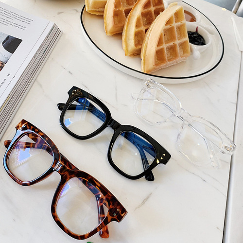  new internet celebrity same style glasses frame for women double rivet square frame myopia frame anti-blue light glasses manufacturer direct sale