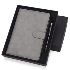 廠家直銷筆記本仿皮PU記事本辦公A5商務本子logo禮盒套裝