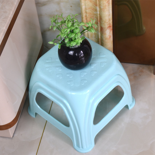 Plastic children's stool thickening and heightening bathroom square stool sofa stool small bench shoe changing stool adult low stool wholesale