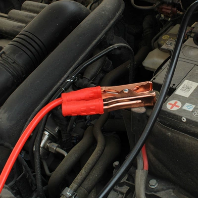 Car on the line of fire clip battery line emergency kit
