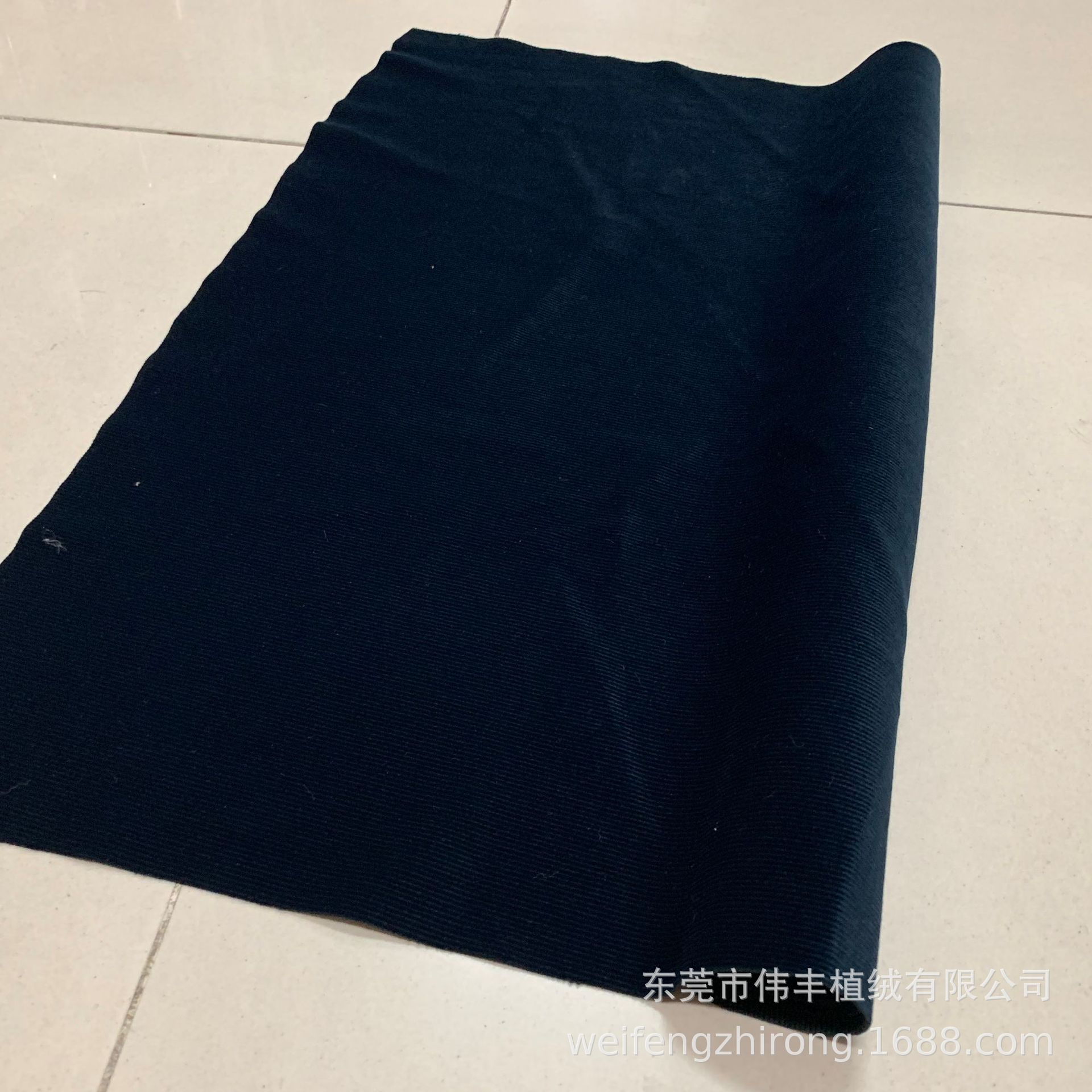 经编布底植绒面料 经编底喷条植绒面料 11条服装绒布