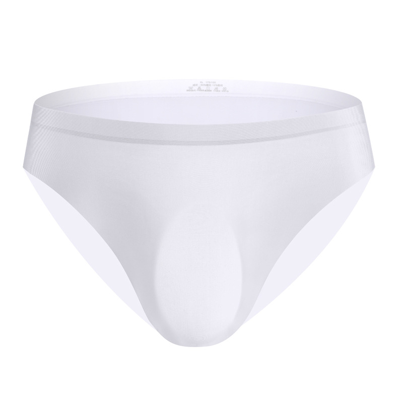 Fábrica al por mayor ropa interior de seda de hielo calzoncillos de hombre 3D mueren ropa interior de hombre de moda delgada transpirable de una pieza sin costuras