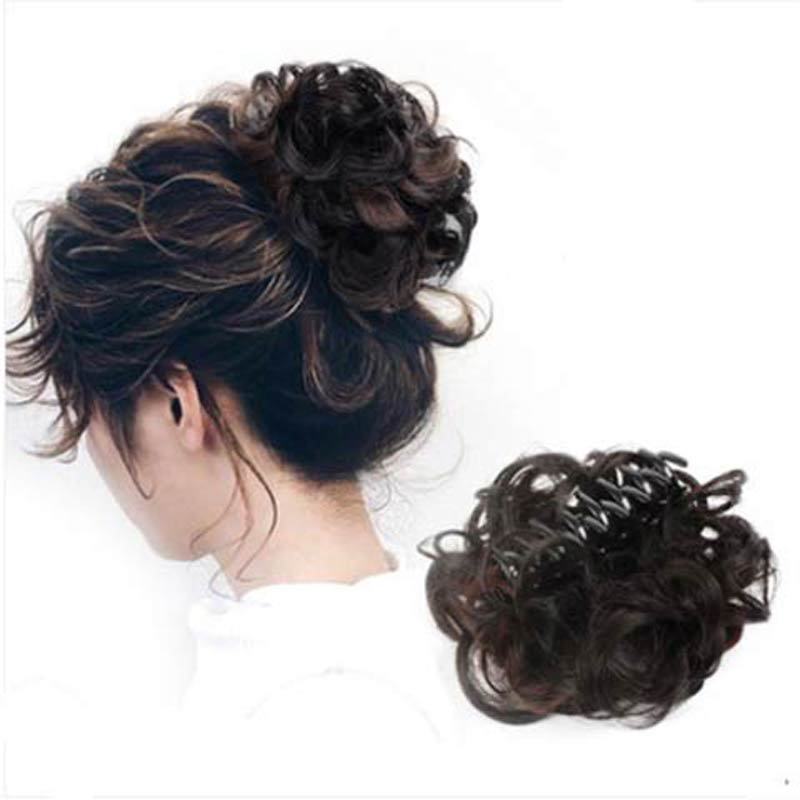Peluca clip de pelo grande updo pelo headwear Pelo Corto cabeza femenina flor Cola de Caballo clip superior adulto horquilla espalda Cabeza