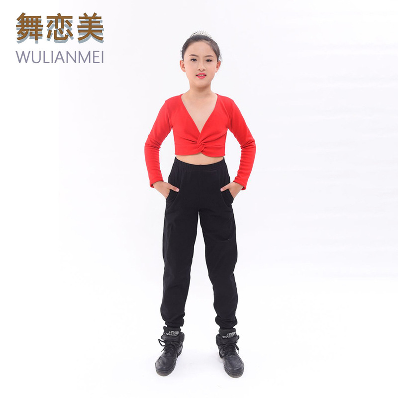 Factory direct velvet Dance Top practice suit V-neck front cross twist Flower Dance suit necking radish pants set Factory direct velvet Dance Top practice suit V-neck front cross twist Flower Dance suit necking radish pants set