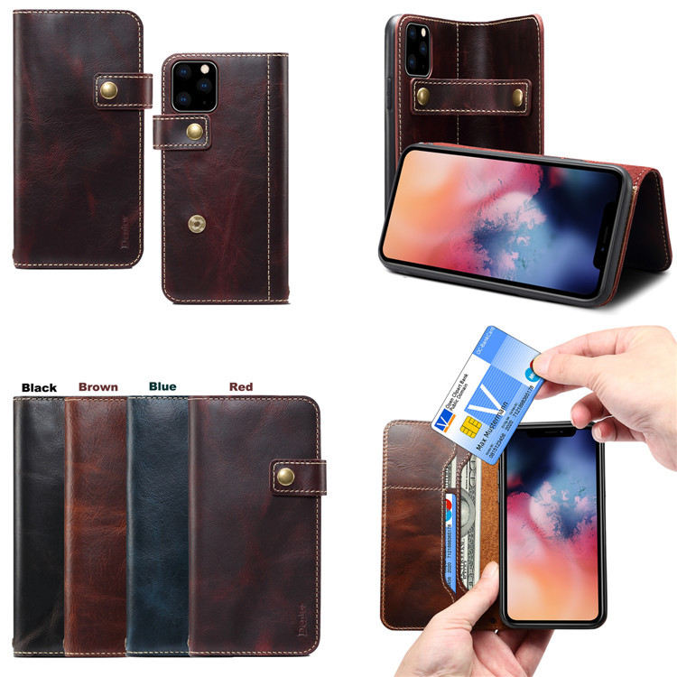 For Apple 11 Cowhide Phone Case Samsung note10 Genuine Leather Protective Case iPhone XS Leather Case