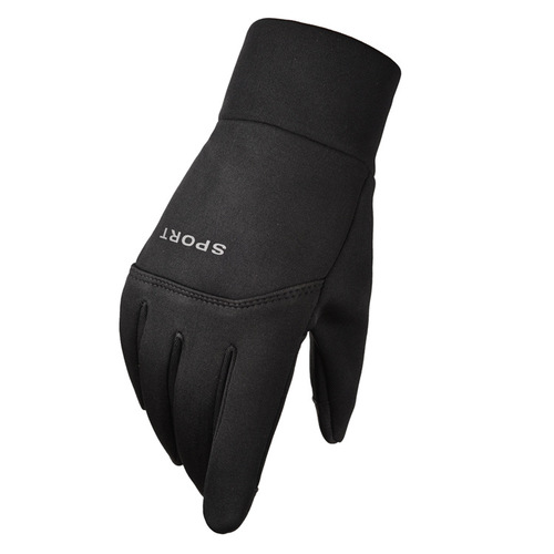 Gloves, warm autumn and winter outdoor fleece ski windproof touch screen sports gloves, thick outdoor men and women cycling non-slip