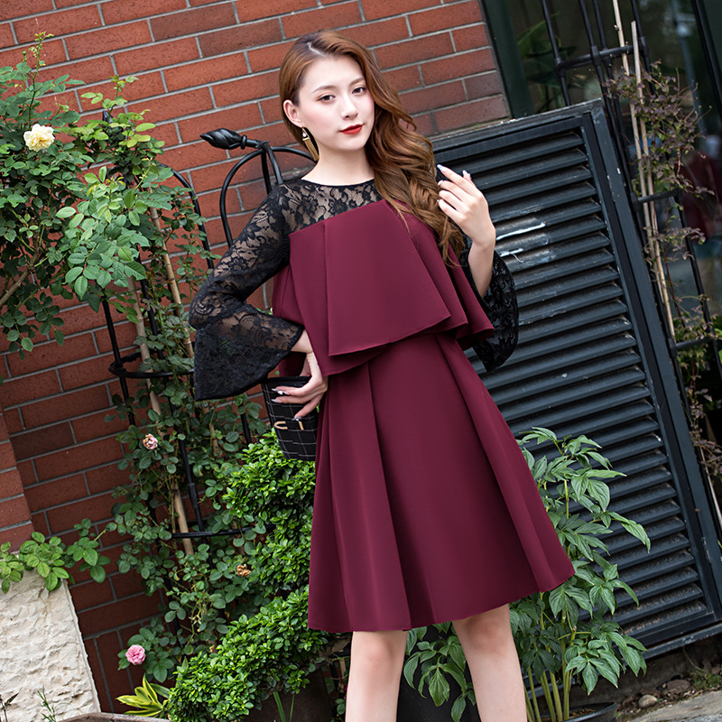 Vestido de noche elegante negro para mujer, estilo nuevo de verano 2026, elegante y adelgazante, aura reginal para banquetes.