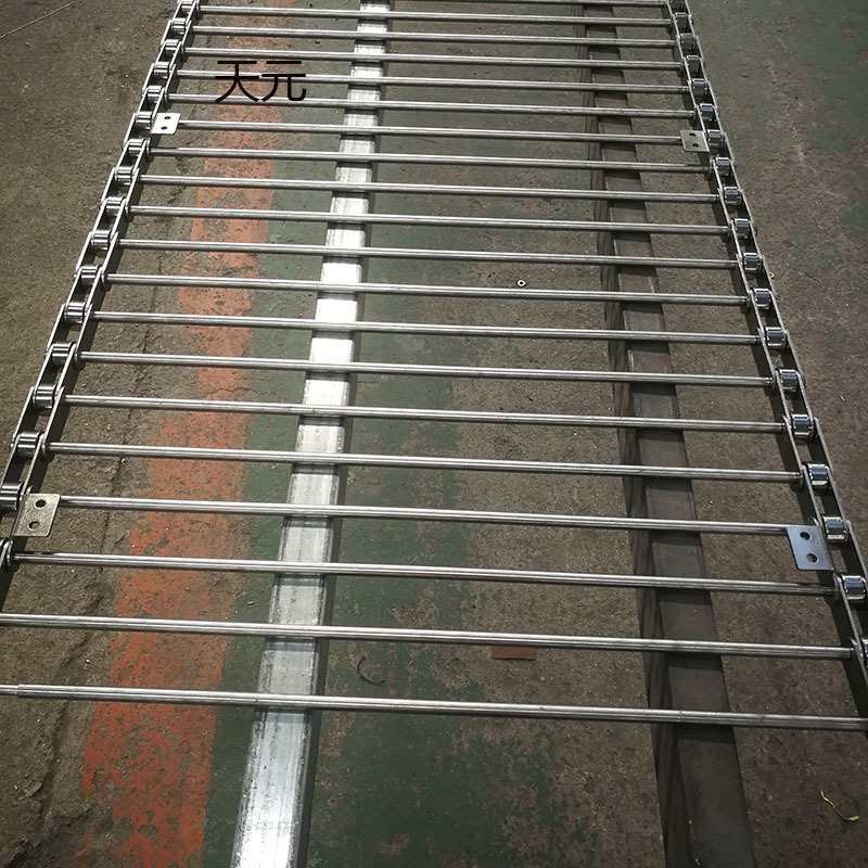 304不锈钢支杆链双节距大滚珠链条食品模具输送线托盘传送带链排