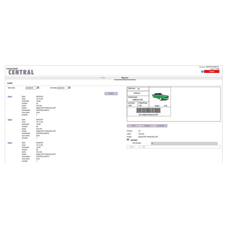 TEKLYNX CENTRAL���л��Զ����������ǩCFR/GHS��ӡ�������