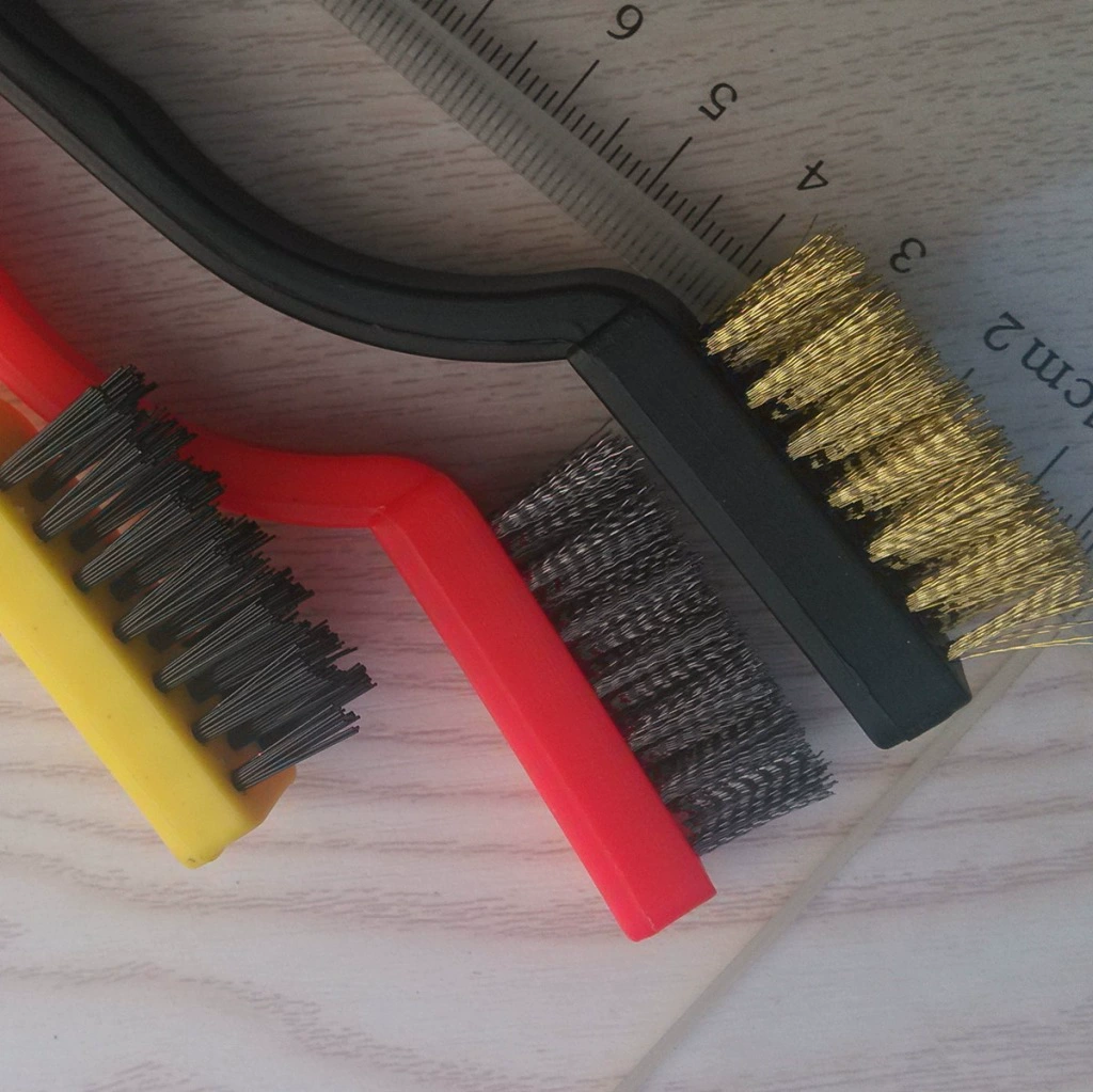 Прямые поставки с фабрики, Высококачественная 7-дюймовая 9-дюймовая мини-щетка для удаления ржавчины с глубоким зазором, нейлоновая медная проволока, щетка из нержавеющей стали