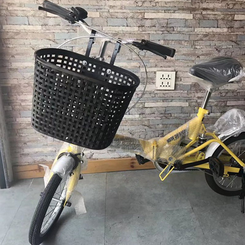 Bicycle basket plastic battery car basket accessories electric car front folding car basket mountain bike rear hanging basket