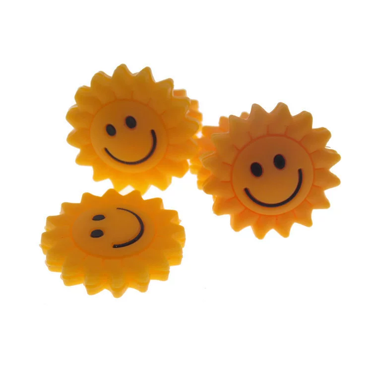 Амортизатор для теннисной ракетки, мультяшный подсолнух, солнце, смайлик, амортизатор для тенниса, аксессуары для ракетки для сквоша