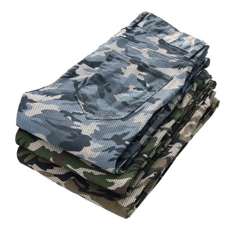 Cross-border Supply Men's Camouflage Jeans Personalized Men's Slim-fit Elastic Army Green Printed Casual Trousers
