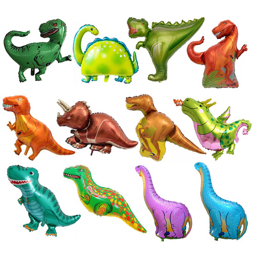 New Large Forest Dinosaur Tyrannosaurus Rex Balloon Children's Birthday Party Arrangement Aluminum Film Balloon