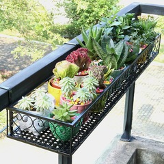 Flower rack storage rack balcony flower pot rack hanging succulent iron rack flower pot hanging rack window sill railing flower rack