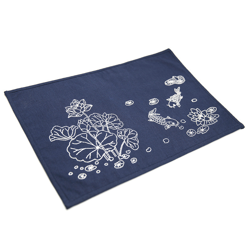 Bordado DIY auto-bordado principiante haciendo Mat tridimensional bordado posavasos placa estera matanza paquete de material de tiempo