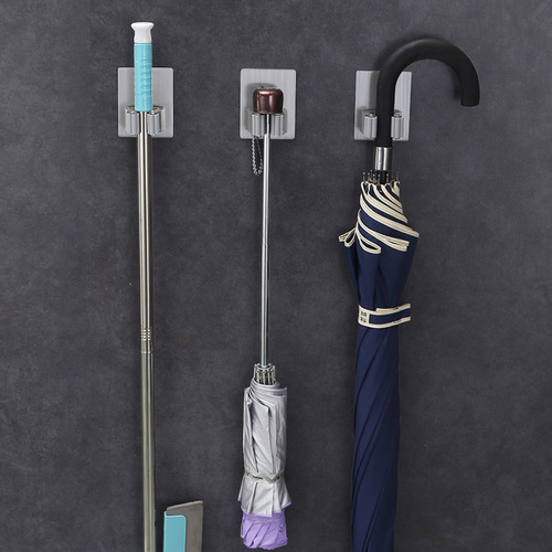 Dimension 304 stainless steel broom holder, nail-free broom and umbrella storage hook, balcony broom clip