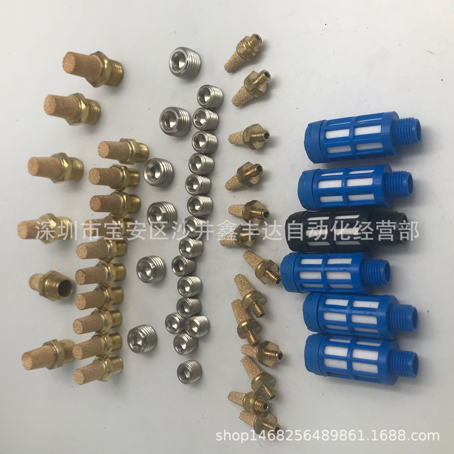 气动附件消声器堵头1/8气动配件1/4M51分2分气动电磁阀消声器批发