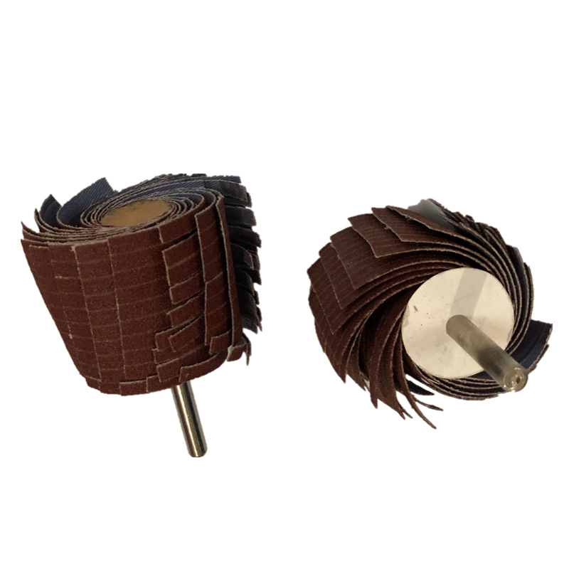 带柄砂布丝轮 砂布花头千丝轮抛光轮打磨轮 凹凸面打磨花头供应