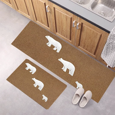 Avtomobil döşəmə paspasları: Can Be Shipped in One Piece - printed-three-bears-coffee-base-406040120
