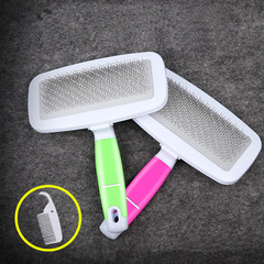 Automatic Debris-Removal Self-Cleaning Thick Needle Comb for Cats, Stainless Steel Needles, Comfortable Massage, Hair-Friendly, Anti-Static