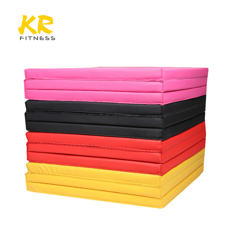 Estera de gimnasia fábrica al por mayor tríptico deportes gimnasia estera abdominales plegable equipo de fitness esponja Mat Salto de altura
