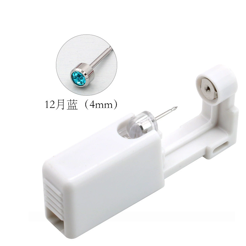 Disposable Ear Piercing Device 2nd Generation, Single-Use Ear Gun with Assorted Studs, Compact 4×3.8×1.4 cm