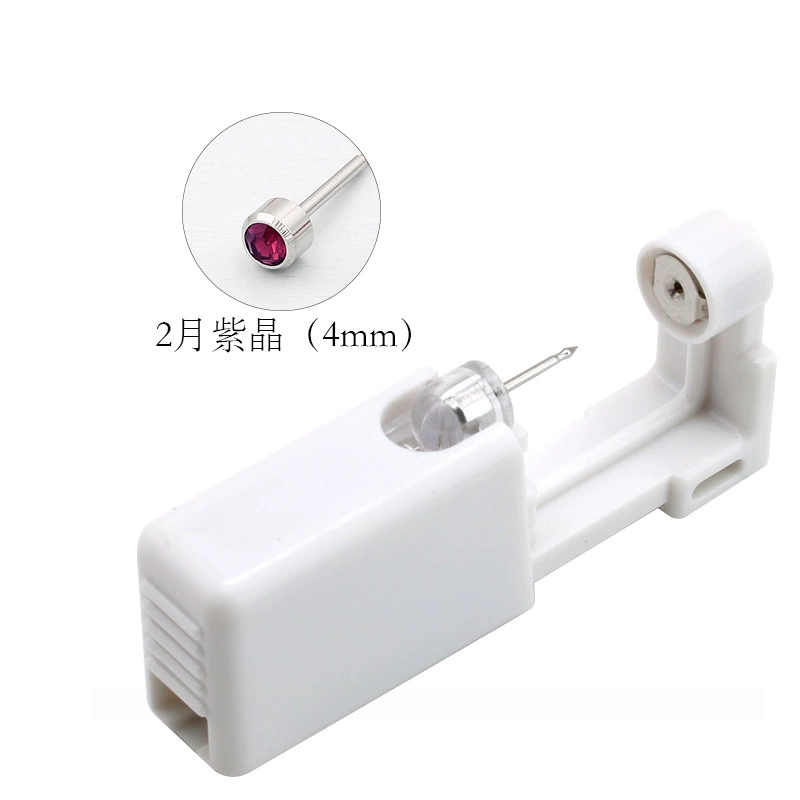 Disposable Ear Piercing Device 2nd Generation, Single-Use Ear Gun with Assorted Studs, Compact 4×3.8×1.4 cm