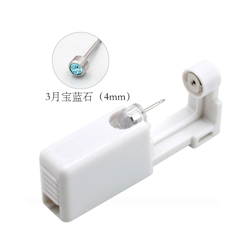 Disposable Ear Piercing Device 2nd Generation, Single-Use Ear Gun with Assorted Studs, Compact 4×3.8×1.4 cm