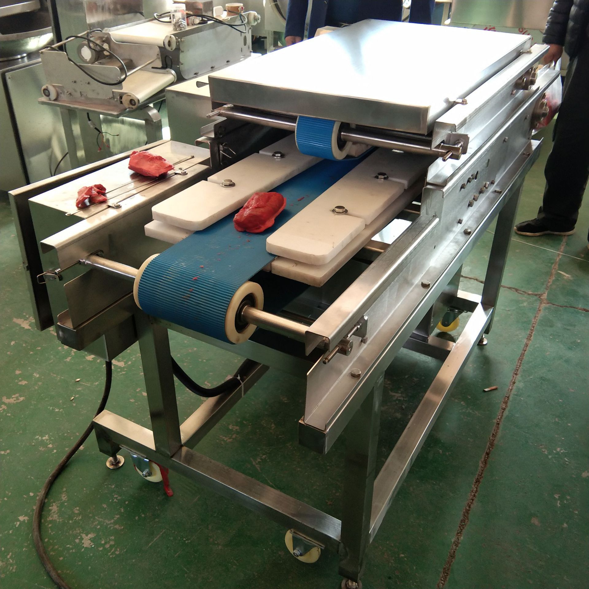 牛肉多层切割机  无骨鲜肉调速切片机 多层平行肉片机