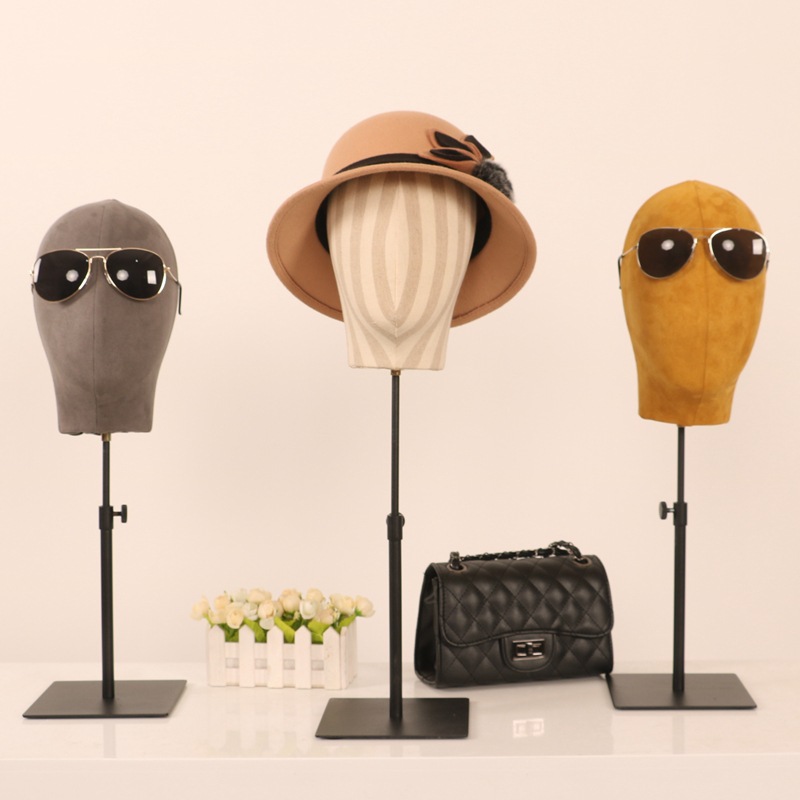 Soporte para peluca de maniquí, accesorios de estilismo para tiendas de ropa, soporte para cabeza de maniquí, expositor de sombreros para joyería, soporte para sombreros.