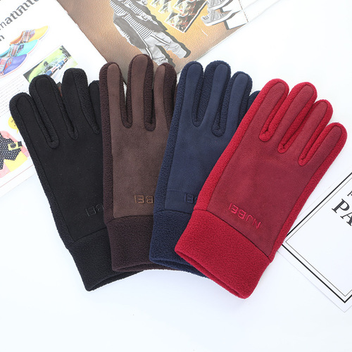 Bohang Fleece Mittens Winter Outdoor Leisure Cycling Driving Warm Fleece Lined Gloves Fashion Commute With LOGO Option