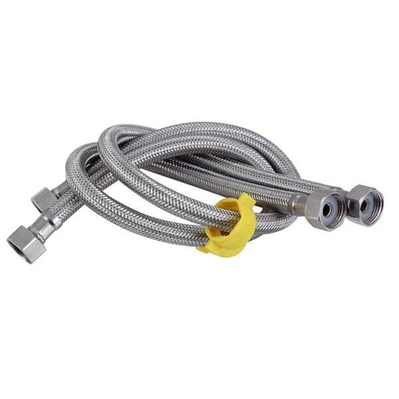 304 alambre de acero inoxidable trenzado de acero manguera de entrada de agua calentador de agua manguera de metal 4 puntos tubo de alta presión manguera de entrada de agua