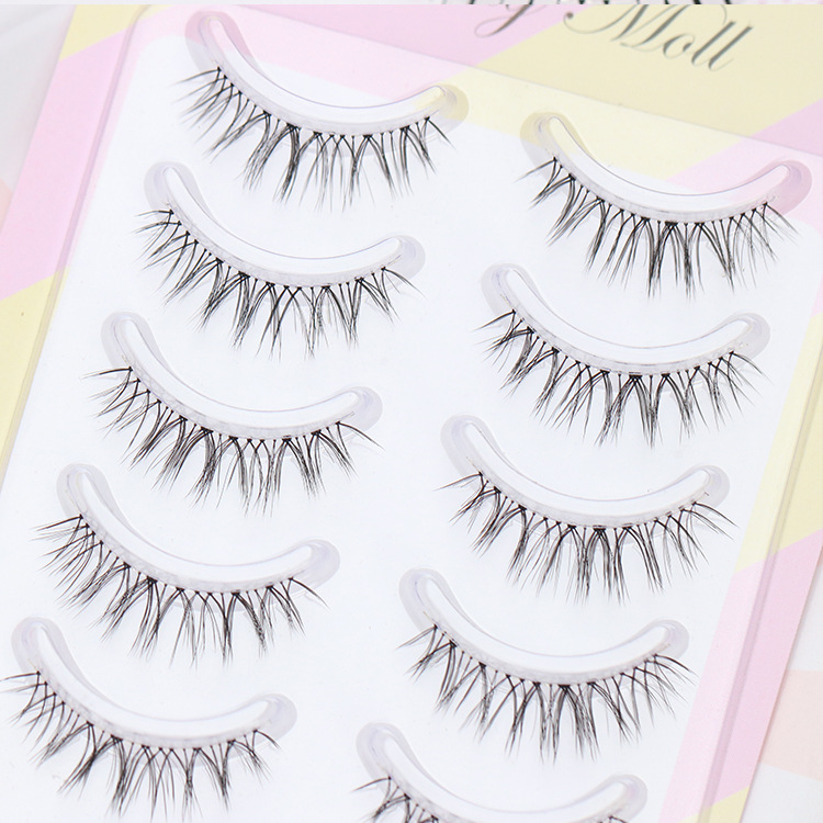 Menglu W-7 pestañas falsas pegatinas simulación sobrenatural femenina toda una pieza injerto Hada pequeño diablo tallo transparente