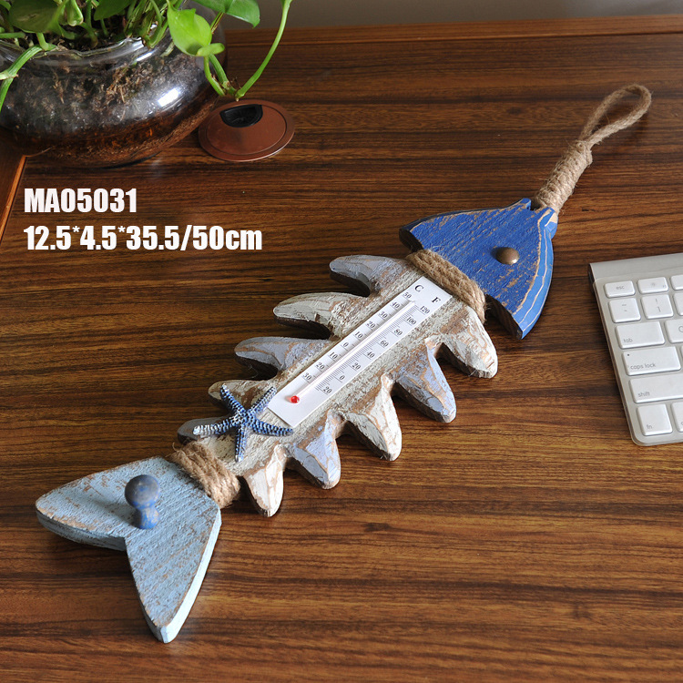 Fishbone bienvenida listado Mediterráneo decoración del hogar colgante de pared de madera creativa tablero colgante-myrion