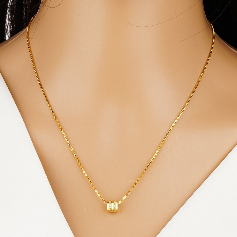 Collar de cintura pequeña de circón con incrustaciones de oro de arena vietnamita Colgante de latón Simulación de pasadizo Pasadizo durante mucho tiempo sin desvanecerse Joyas transfronterizas