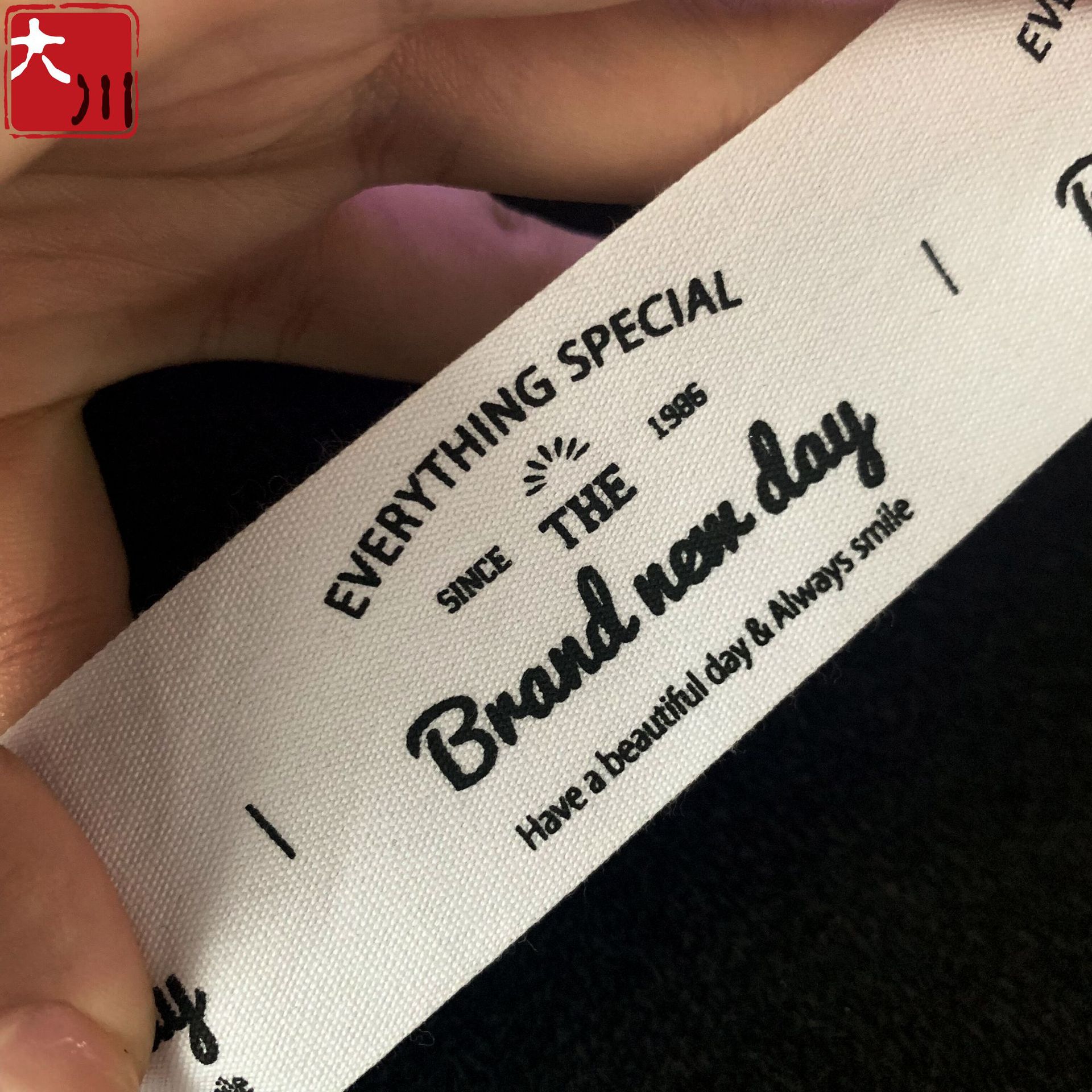 Customized Clothing Cotton Collar Labels Home Textile Clothing Silk Screen Collar Labels Customized Multi-Color Cotton Collar Labels