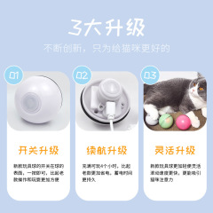 Electric Cat Toy Charging LED Rolling Flash Laser Ball Cat Ball Glowing Cat Toy Ball USB Charging