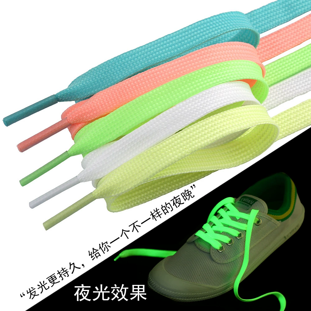 Glow-in-the-Dark Shoelaces, Fluorescent Trend, 50–120 cm, Multi-Color Fashion Laces