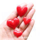 Peach Heart Resin Jewelry Accessories Shoe Bag Clothing Processing Materials Refrigerator Stickers Cream Glue Decorations diy Love