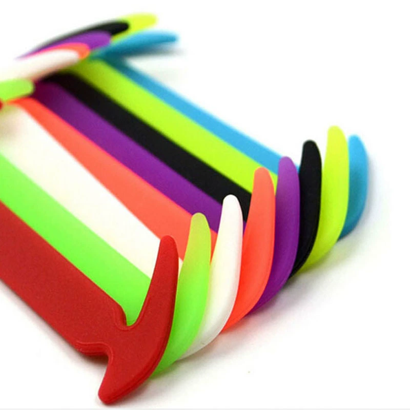 В наличии оптом детские цветные эластичные шнурки с серповым крючком, повседневные эластичные Бесплатные ленивые силиконовые шнурки